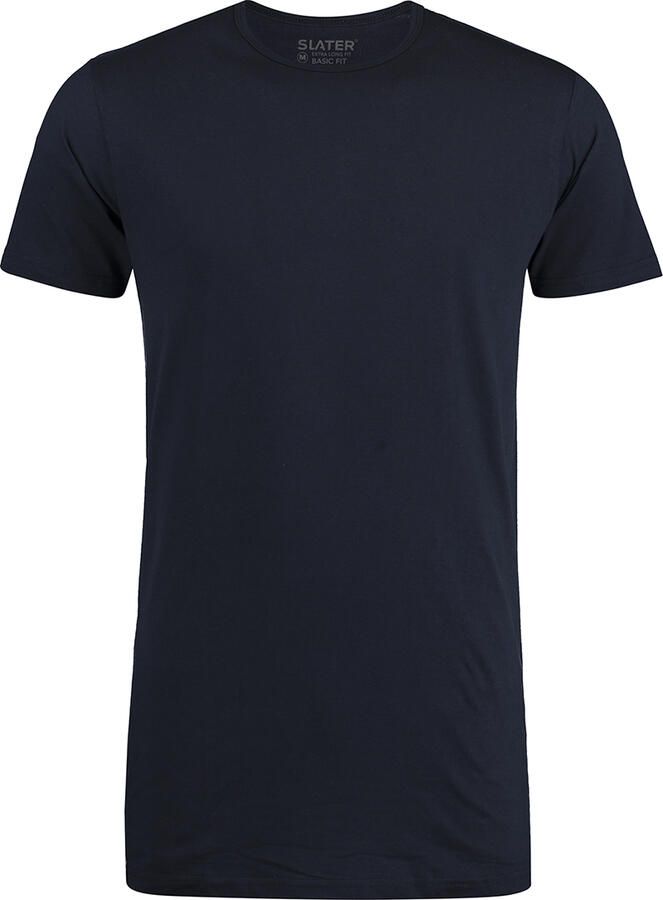 Slater 2-pack T-shirt Basic Extra Lang O-neck Navy - Foto 2