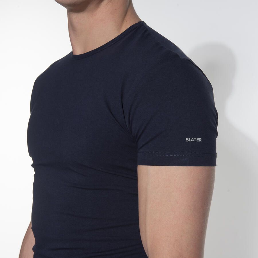 Slater Stretch Heren T-shirt Ronde hals 2-pack
