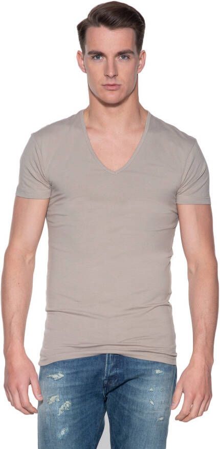 Slater Stretch Heren T-shirt Diepe V-hals 2-pack