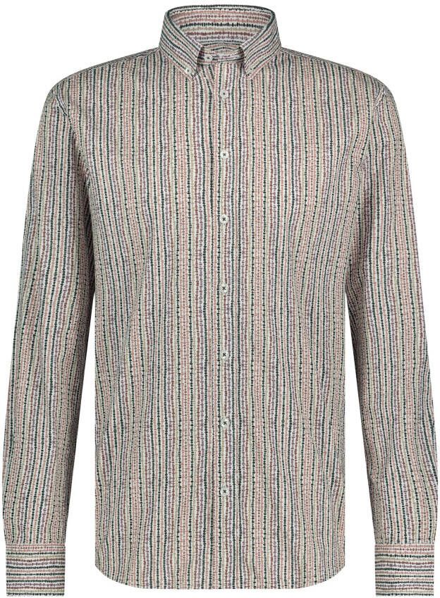 State of Art Paarse Casual Overhemd met Geometrische Print Purple Heren