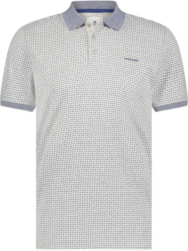 State of Art Polo blauw geprint