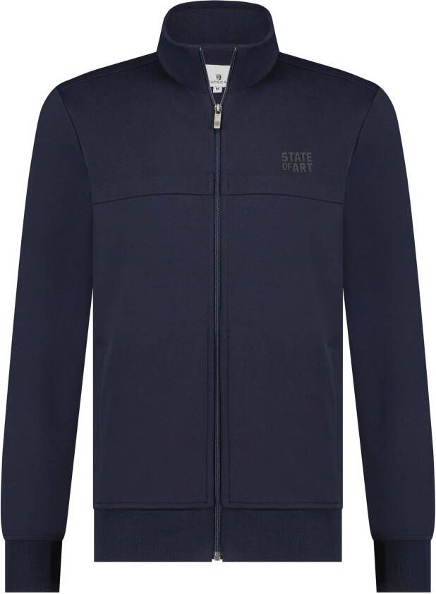 State of Art Heren Zip-through Sweatshirt in Donkerblauw Blue Heren