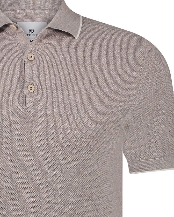 State Of Art T-shirt Pique Polo Lichtbruin - Foto 2