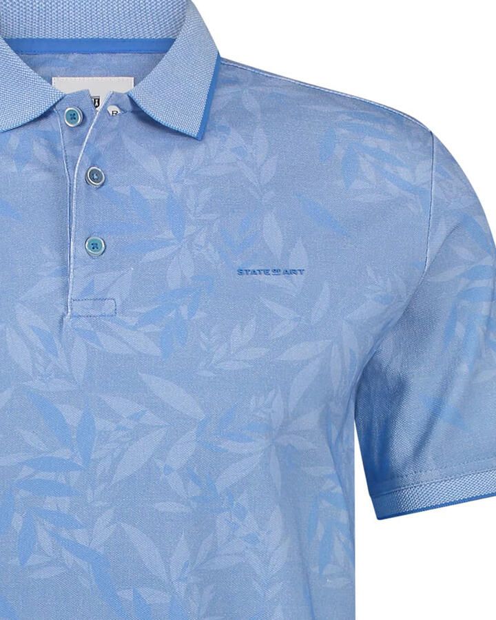 State of Art Polo Piqu? SS Shirt Blue Heren - Foto 2