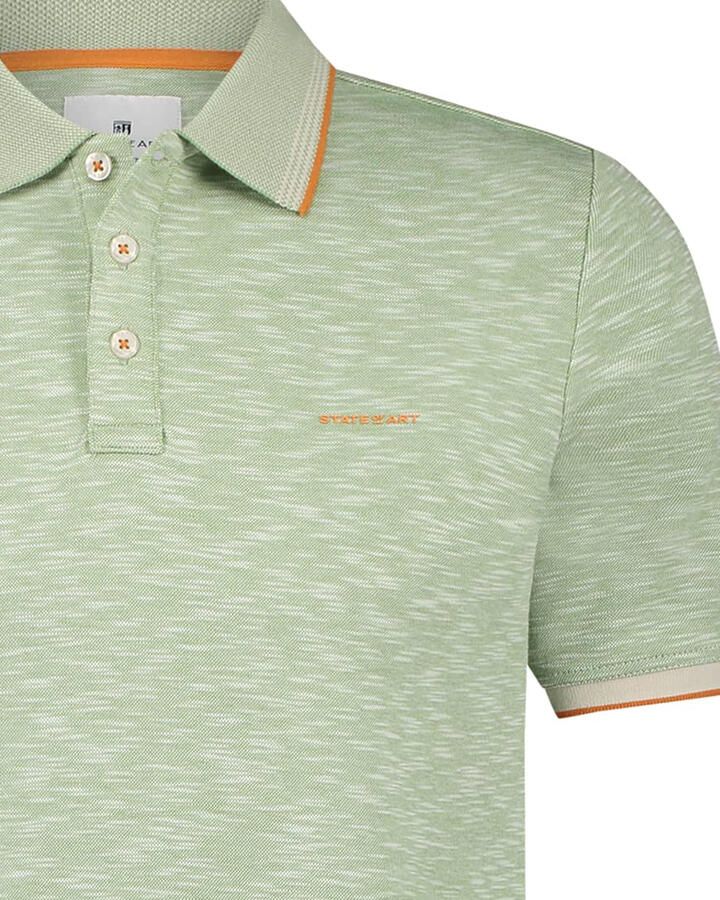 State of Art Polo Shirt Piqu? SS Stijlvol Green Heren