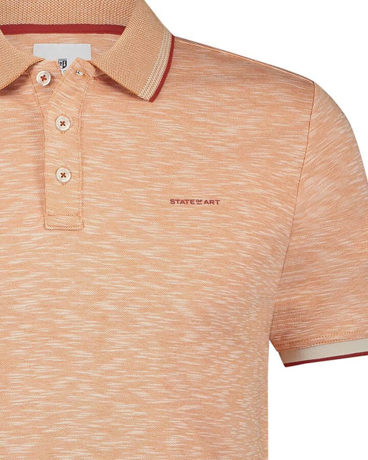 State of Art Polo Piqu? SS Shirt Orange Heren - Foto 2
