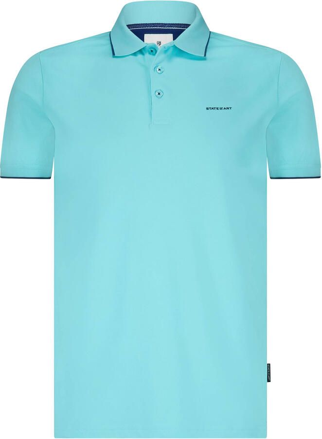 State Of Art T-shirt Poloshirt Piqué Lichtblauw - Foto 6