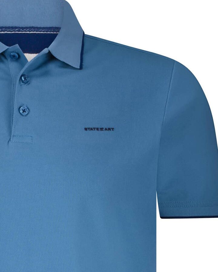 State Of Art T-shirt Poloshirt Pique Blue - Foto 2