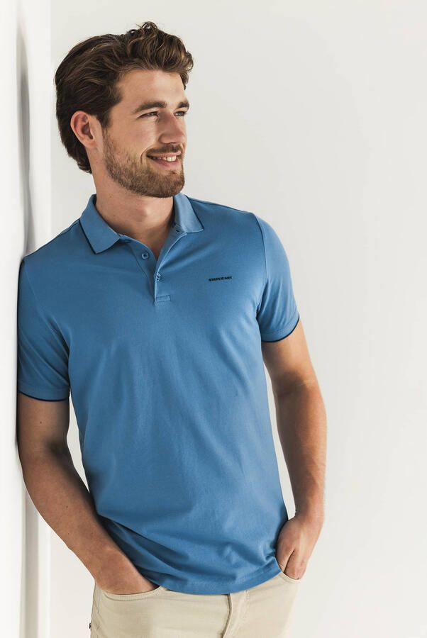 State Of Art T-shirt Poloshirt Pique Blue - Foto 5