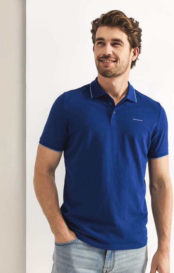 State Of Art T-shirt Poloshirt Piqué Kobaltblauw - Foto 8