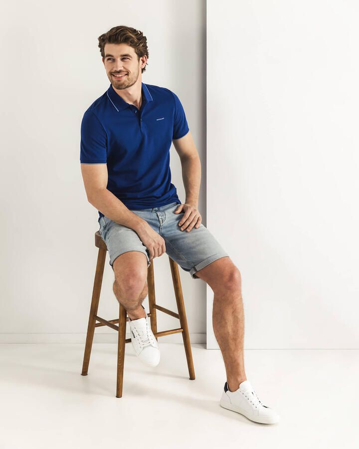 State Of Art T-shirt Poloshirt Piqué Kobaltblauw - Foto 3