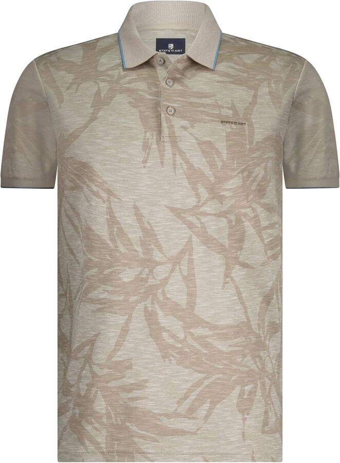 State Of Art T-shirt Poloshirt Faded Leaf Beige - Foto 5