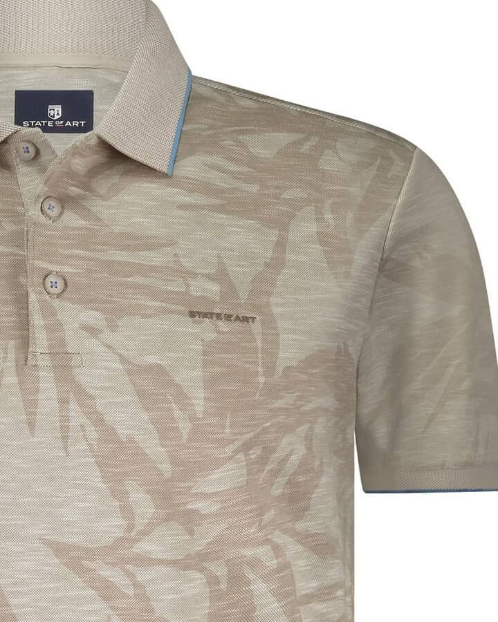 State Of Art T-shirt Poloshirt Faded Leaf Beige