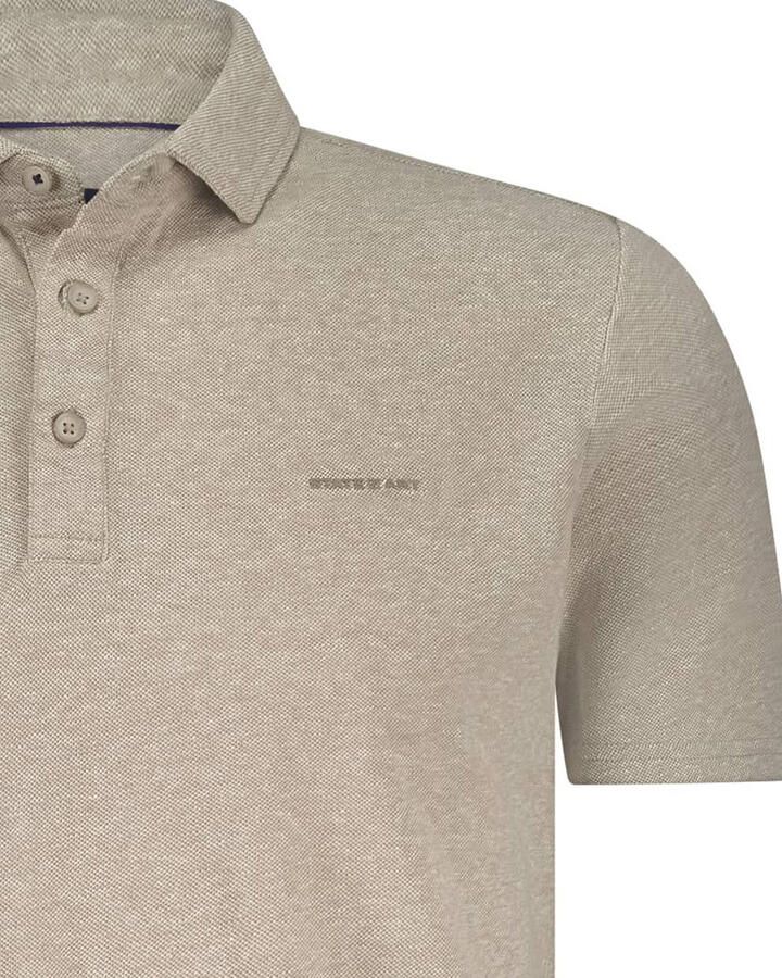 State Of Art T-shirt Poloshirt Piqué Melange Beige
