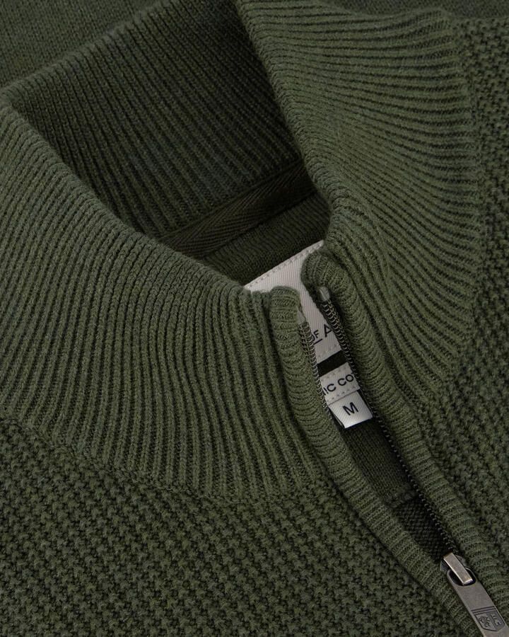 State of Art Vest Zip Plain Donkergroen - Foto 2