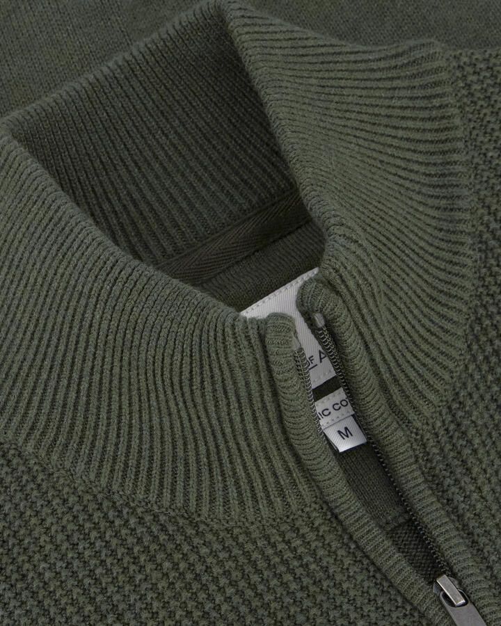 State of Art Vest Zip Plain Donkergroen - Foto 3