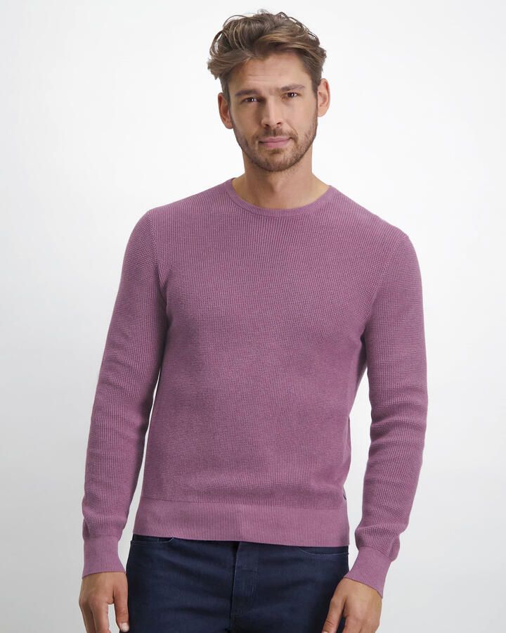 State of Art gemêleerde trui van biologisch katoen roze - Foto 6