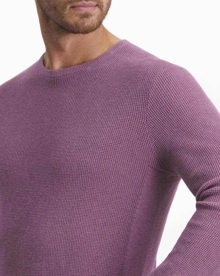 State of Art gemêleerde trui van biologisch katoen roze - Foto 5