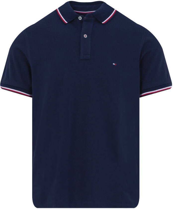 Tommy Hilfiger Donkerblauw Poloshirt met Korte Mouwen Blue Heren