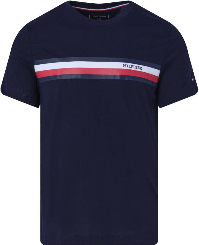 Tommy Hilfiger T-shirt MONOTYPE CHEST STRIPE met logo desert sky
