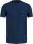 Tommy Hilfiger Donkerblauwe T-shirt Stretch Slim Fit Tee - Thumbnail 2