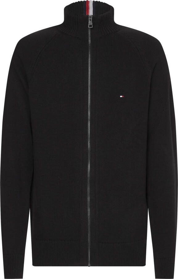 Tommy Hilfiger Gebreid jack met labelstitching model 'AMERICAN'