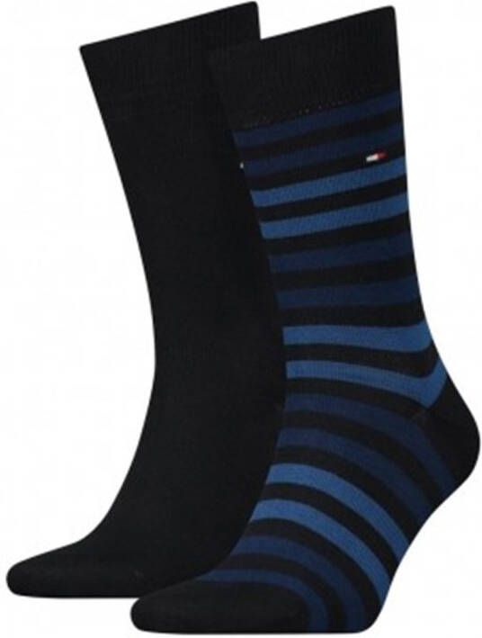 Tommy Hilfiger Sokken met labeldetail in een set van 2 paar model 'DUO STRIPE SOCK'