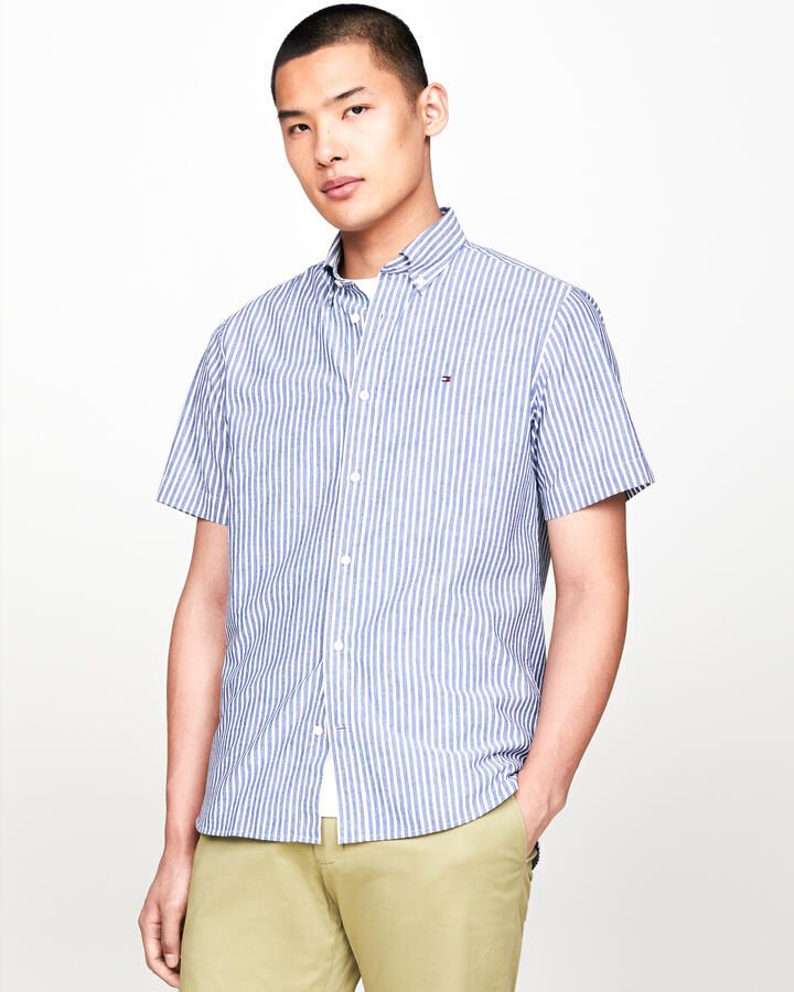 Tommy Hilfiger Overhemd met korte mouwen W-CO LI CLASSIC STP RF SHIRT - Foto 4