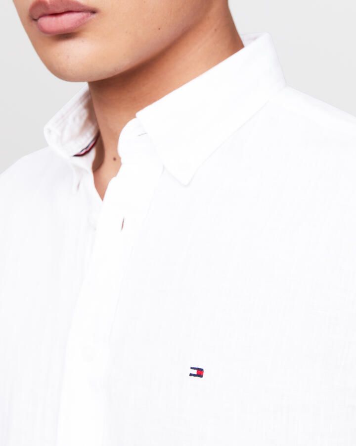Tommy Hilfiger Overhemd met korte mouwen PIGMENT DYED LINEN RF SHIRT - Foto 6
