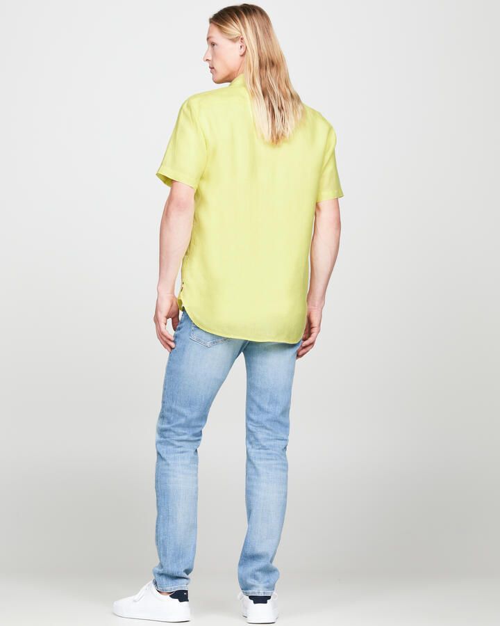 Tommy Hilfiger Regular fit linnen overhemd met button-downkraag