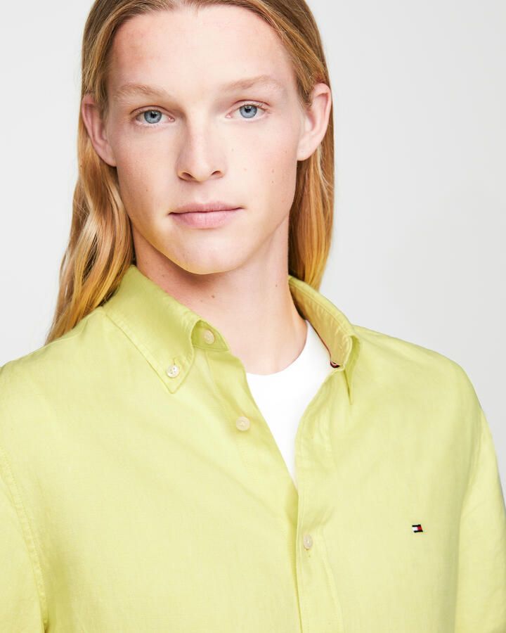 Tommy Hilfiger Regular fit linnen overhemd met button-downkraag - Foto 2