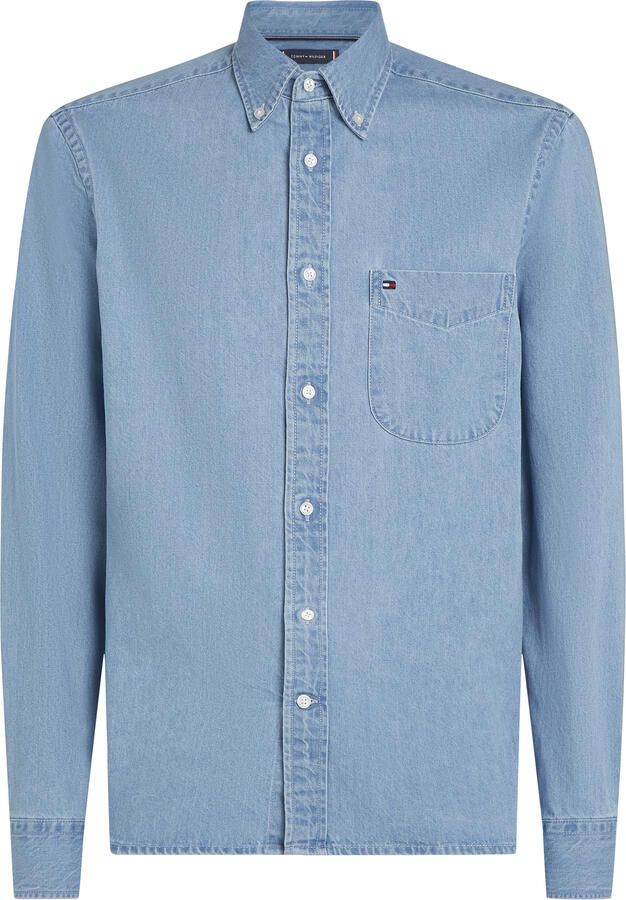 Tommy Hilfiger Regular fit jeansoverhemd met logostitching - Foto 7