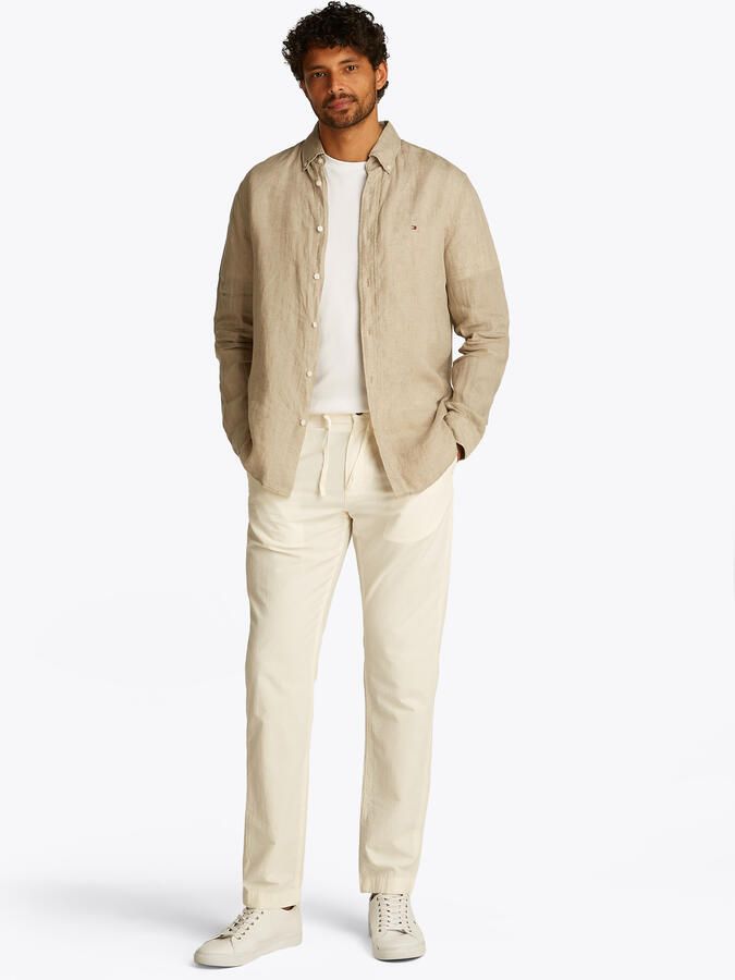 TOMMY HILFIGER Heren Overhemden Pigment Dyed Li Solid Rf Shirt Beige - Foto 6