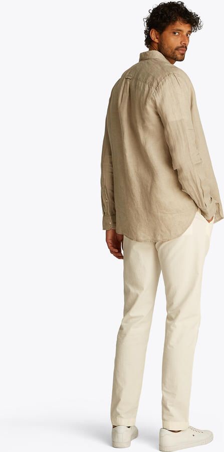 TOMMY HILFIGER Heren Overhemden Pigment Dyed Li Solid Rf Shirt Beige - Foto 8