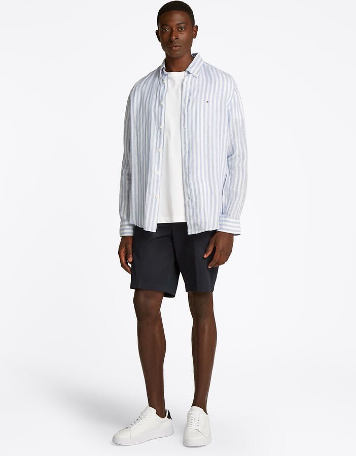 TOMMY HILFIGER Heren Overhemden Linen Essential Stripe Rf Shirt Ecru - Foto 2