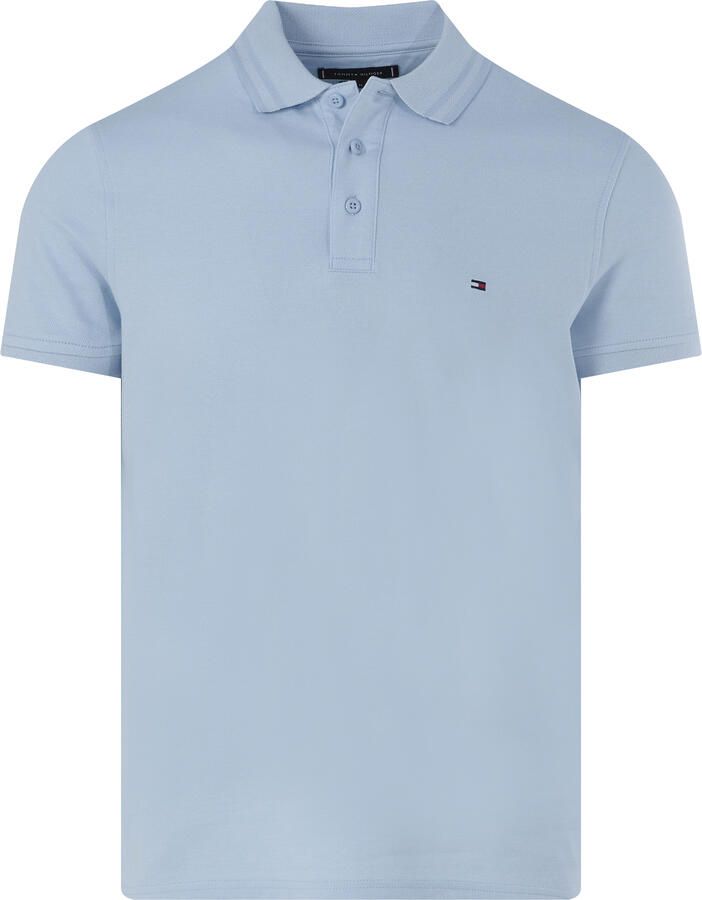 TOMMY HILFIGER Heren Polo's & T-shirts Pretwist Mouline Slim Fit Polo Lichtblauw - Foto 2