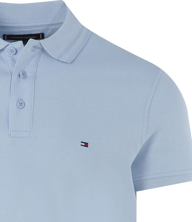 TOMMY HILFIGER Heren Polo's & T-shirts Pretwist Mouline Slim Fit Polo Lichtblauw