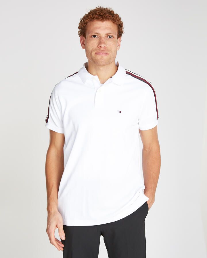 Tommy Hilfiger Poloshirt SHADOW GS REG POLO Strepen in Tommy kleur op de schouder