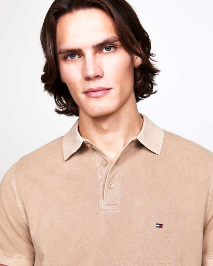 Tommy Hilfiger Casual Polo in Regular Fit Beige Heren - Foto 4