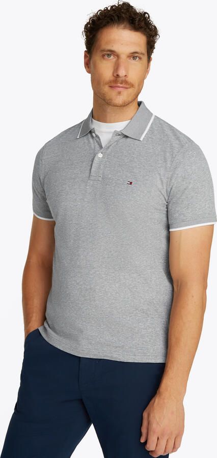 Tommy Hilfiger Regular fit poloshirt van een mix van katoen en linnen - Foto 3