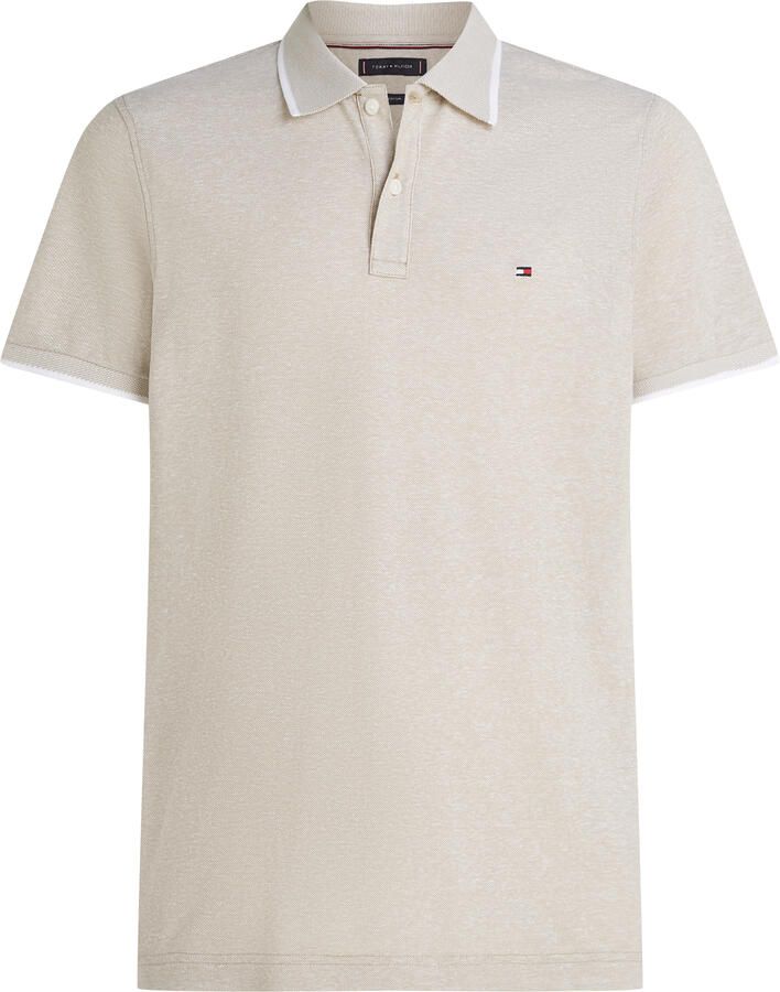 Tommy Hilfiger Regular fit poloshirt van een mix van katoen en linnen