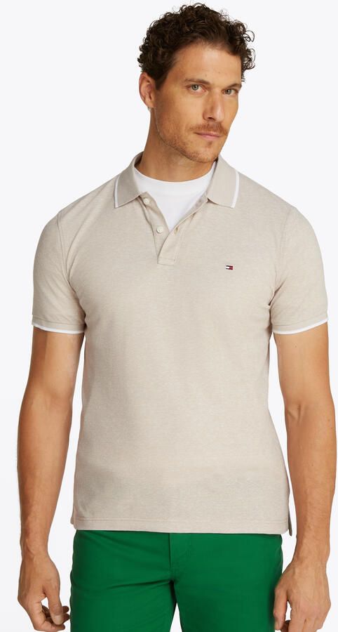 Tommy Hilfiger Regular fit poloshirt van een mix van katoen en linnen - Foto 5