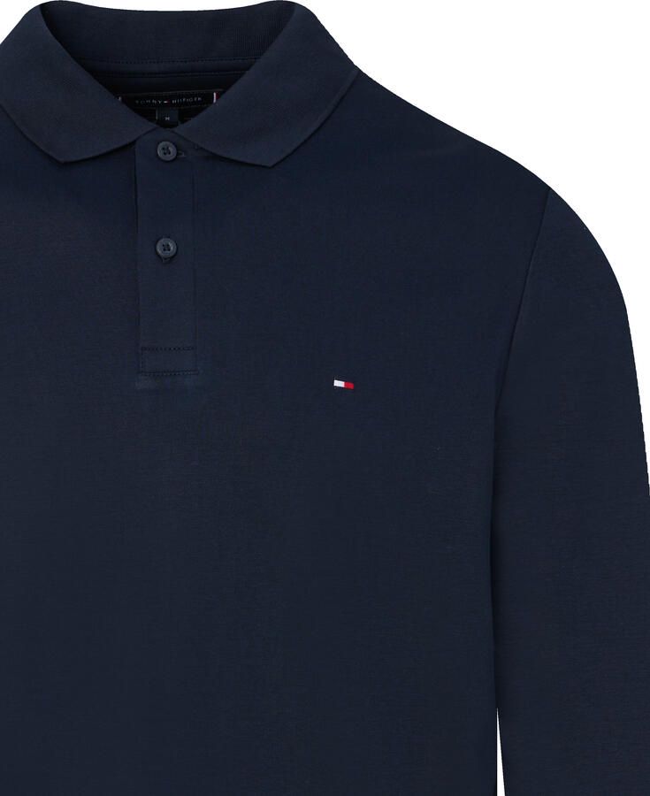 Tommy Hilfiger Poloshirt met lange mouwen L S LIQUID COTTON REG POLO met jersey en merklabel