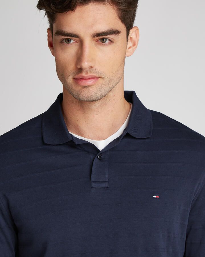 Tommy Hilfiger Poloshirt met lange mouwen MERC JACQUARD STRIPE LS REG POLO - Foto 2