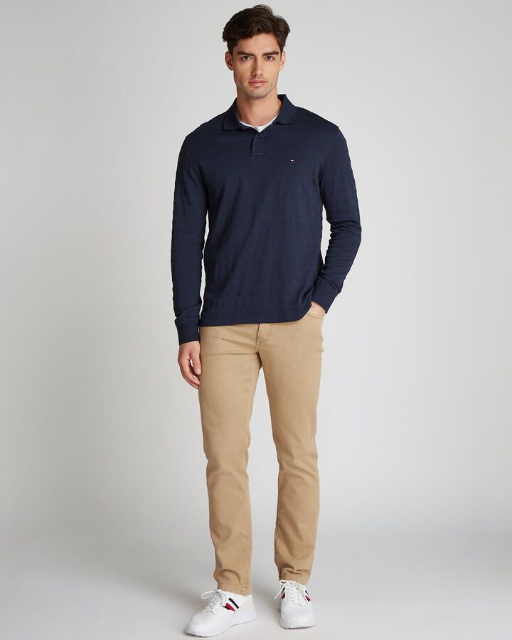 Tommy Hilfiger Poloshirt met lange mouwen MERC JACQUARD STRIPE LS REG POLO - Foto 3