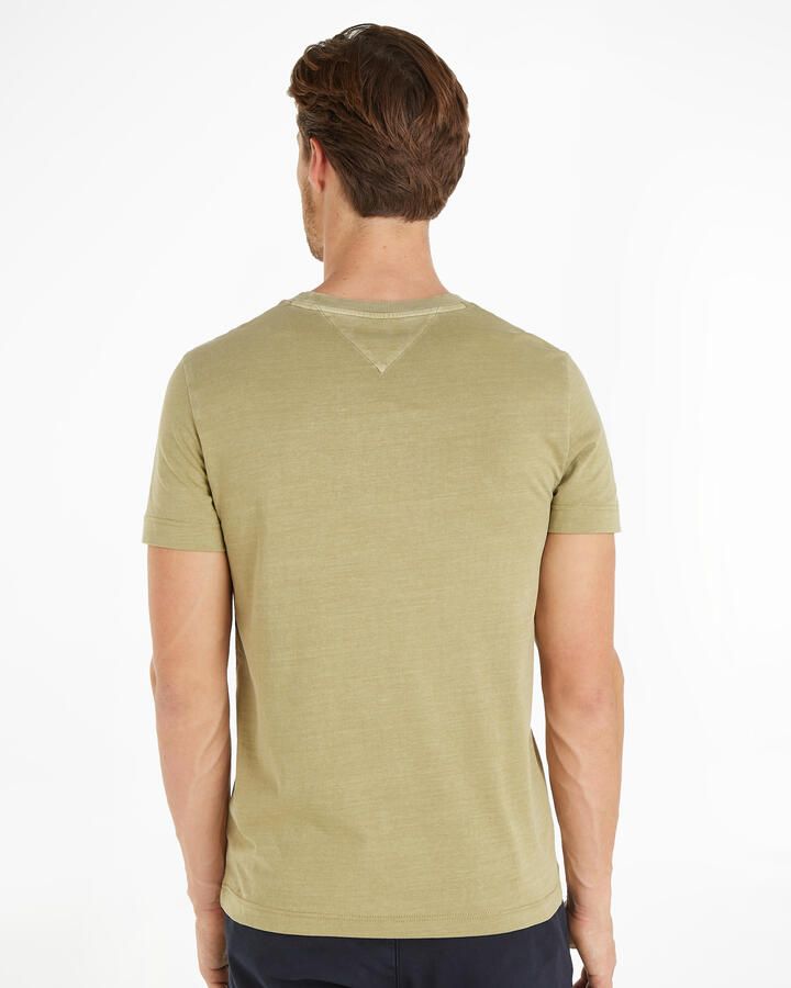 Tommy Hilfiger Heren Logo Tee Garment Dye Green Heren - Foto 4