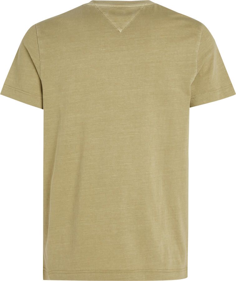 Tommy Hilfiger Heren Logo Tee Garment Dye Green Heren