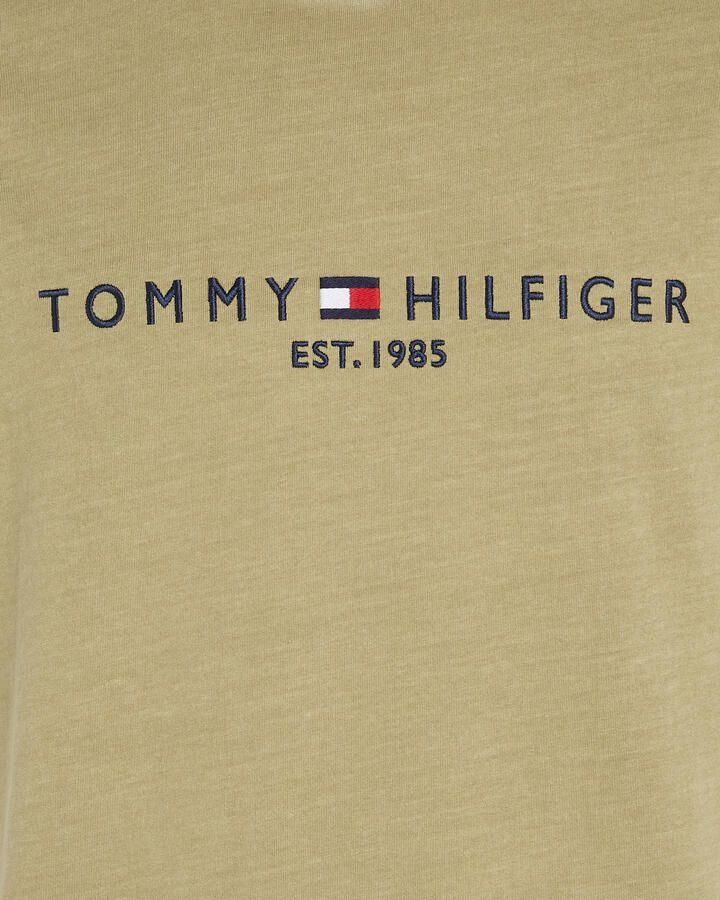 Tommy Hilfiger Heren Logo Tee Garment Dye Green Heren - Foto 3