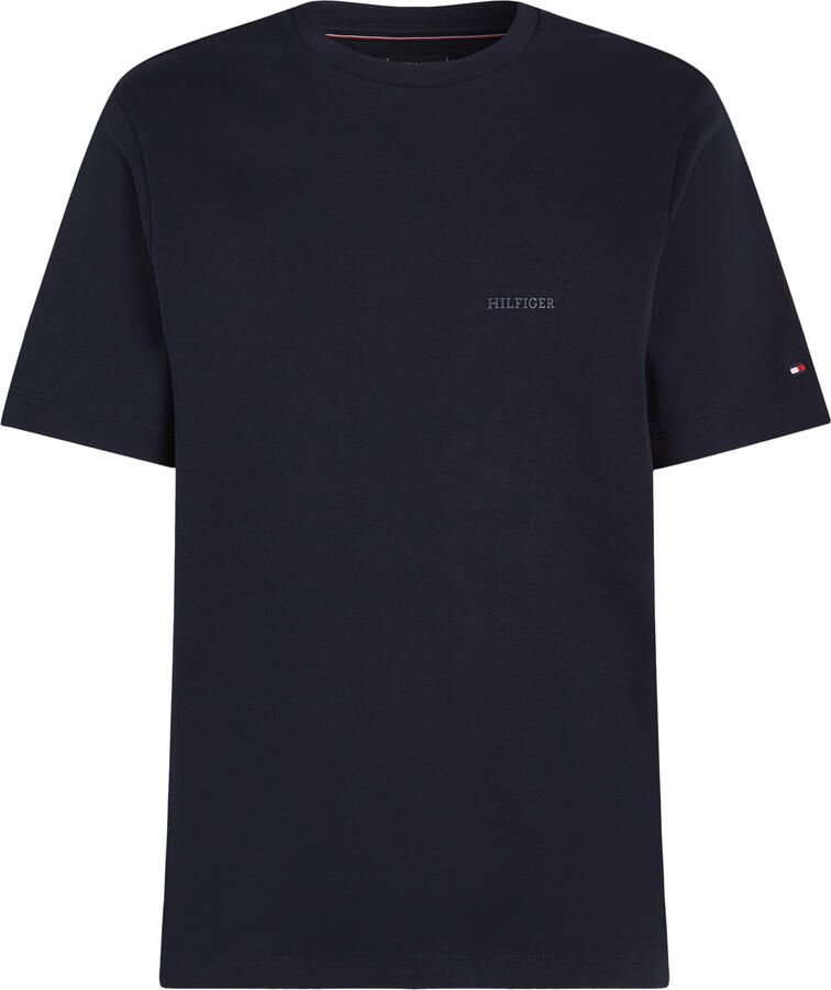 Tommy Hilfiger Interlock Gebreide Geribbelde Kraag T-Shirt Blue Heren - Foto 5