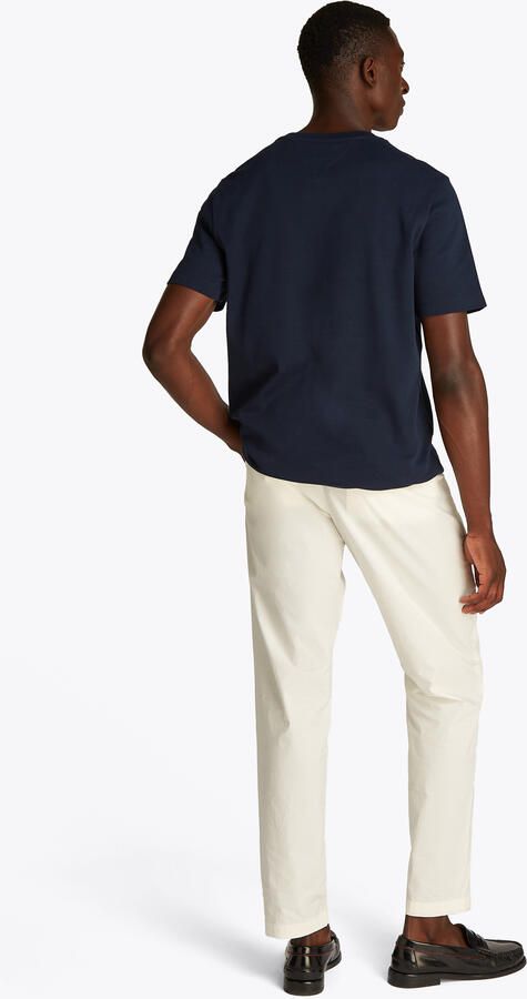 Tommy Hilfiger Interlock Gebreide Geribbelde Kraag T-Shirt Blue Heren - Foto 2